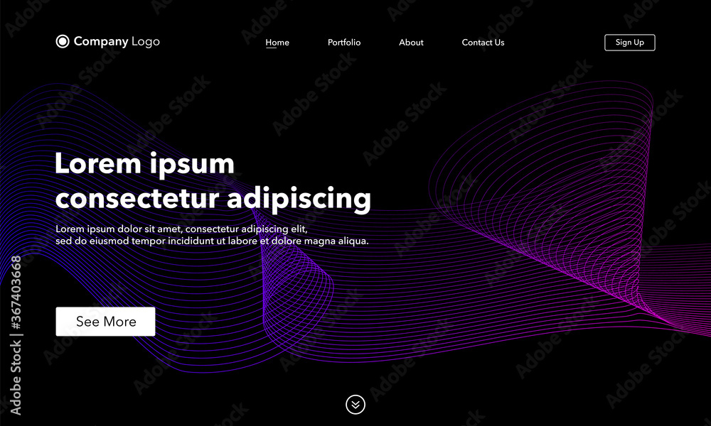 Wall mural asbtract background website landing page. template for websites, or apps. modern design. abstract ve