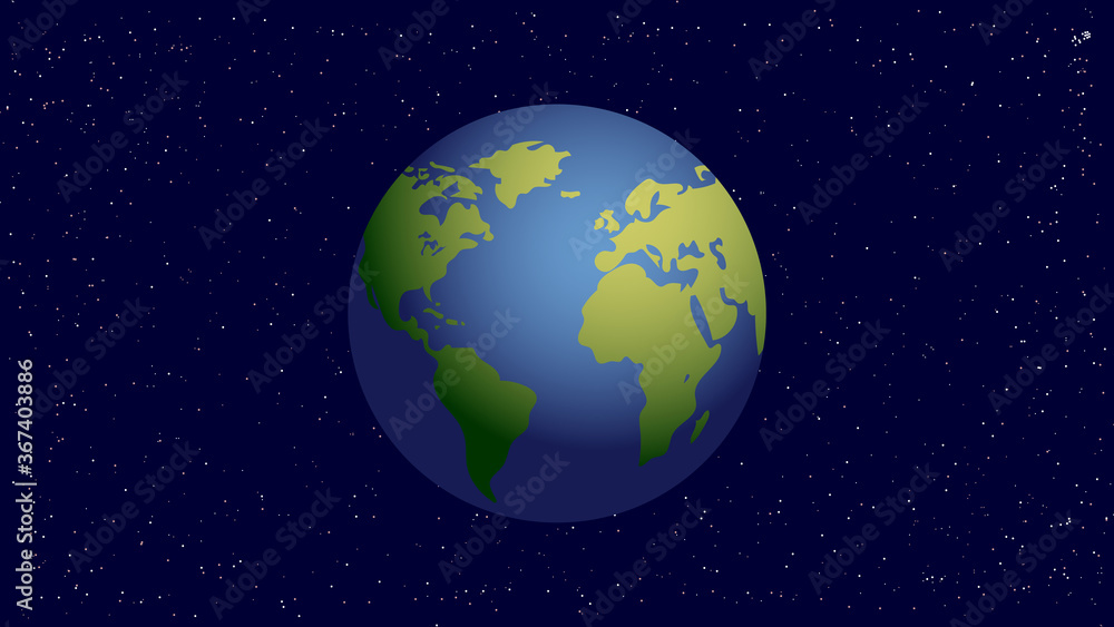 Canvas Prints vector model of planet earth on the dark background