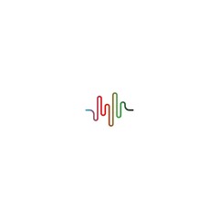 Sound wave icon logo design vector