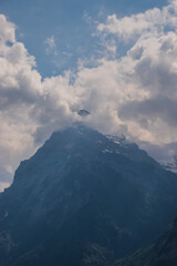 Beautiful swiss alpine landscape in summer.