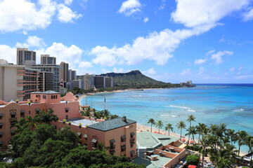 ワイキキビーチ　ダイヤモンドヘッド