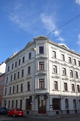 Fototapeta na wymiar The architectural style of apartment buildings in Bavaria during the Gründerzeit era