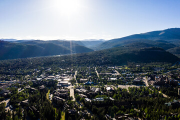 Aerial drone photo - Rugged Rocky Mountains of Breckenridge, Colorado.  