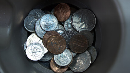 Spare Change in a Vehicles Cup Holder