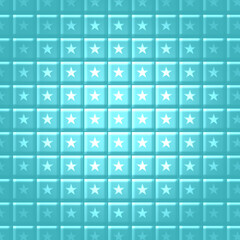 星が描かれているシームレスな水色のタイルの背景