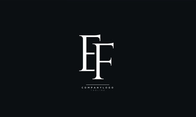 FF EF Letter Business Logo Design Alphabet Icon Vector Symbol