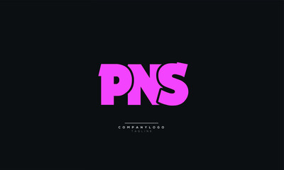 PNS Letter Business Logo Design Alphabet Icon Vector Symbol