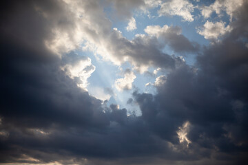 Fototapeta na wymiar Clouds in the sky. Heavenly landscape. 