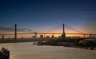 The Sydney Lanier Bridge across the Savannah River