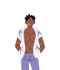 Isolated black man cartoon vector design