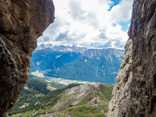 Rotwand and Masare via ferrata in the rose garden in the Dolomites