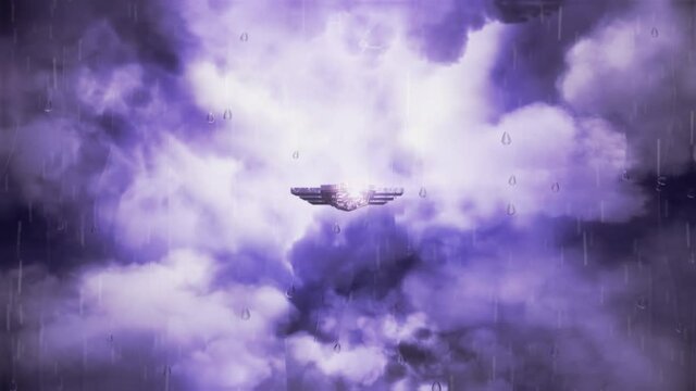 Sky Aces Aviators Intro Logo with Lightnings & Rain Animation