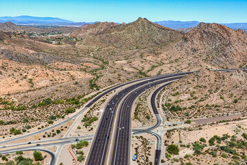 Fototapeta na wymiar Traffic from above on State Route 51