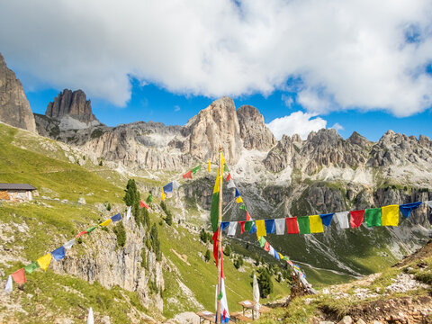 Rotwand and Masare via ferrata in the rose garden in the Dolomites