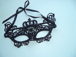 Theatrical mask incognito, on a white background.