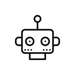 Robotic, Humanoid, Droid, Artificial Intelligence Icon Logo Vector Isolated. Robot Icon Set. Editable Stroke and Pixel Perfect.