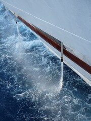 Obraz premium High pressure cruise ship hose anti-piracy spraying water