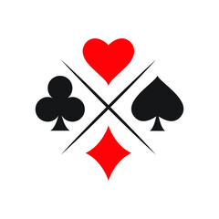 playing card casino icon design isolated on white background