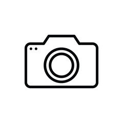 Camera Icon Logo Vector Isolated. Travel and Tourism Icon Set. Editable Stroke and Pixel Perfect.