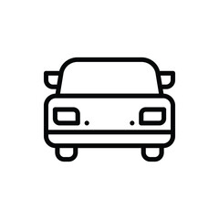 Car Icon Logo Vector Isolated. Travel and Tourism Icon Set. Editable Stroke and Pixel Perfect.