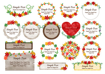 紅葉フレーム_掲示板セット