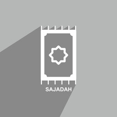 prayer rug icon, Religion icon vector