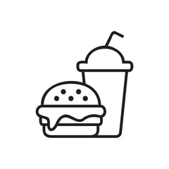 Fast food icon vector illustration. Line style design. 