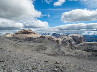 Pisciadu via ferrata of the Sella group near Piz Boe