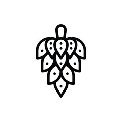 Obraz premium Hop, Beer Icon Logo Vector Isolated. Oktoberfest Icon Set. Editable Stroke and Pixel Perfect.