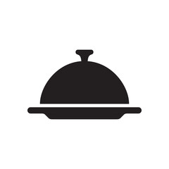 Tray food icon vector illustration. Flat style design.
