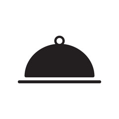 Tray food icon vector illustration. Flat style design.