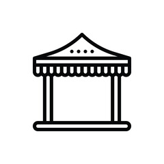 Festival Tent Icon Logo Vector Isolated. Oktoberfest Icon Set. Editable Stroke and Pixel Perfect.