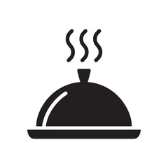 Tray food icon vector illustration. Flat style design.