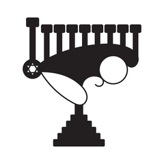 Candle holder / Hanukkah menorah flat vector icon for the apps and website