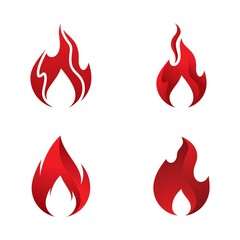 Fire logo template  vector icon