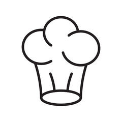 Chef hat icon vector illustration. Line style design.