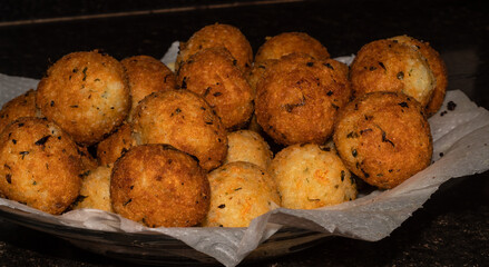 Delicious rice and cassava dumpling with ground beef.