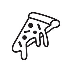 Pizza icon vector illustration. Line style design.