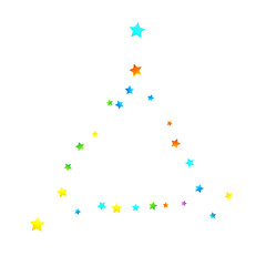 Rainbow Festive Confetti. Carnival Star Falling.