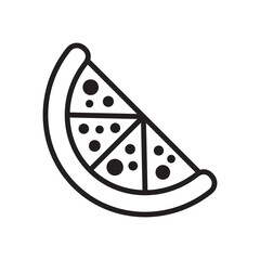 Pizza icon vector illustration. Line style design.
