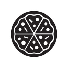 Pizza icon vector illustration. Flat style design.
