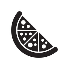 Pizza icon vector illustration. Flat style design.