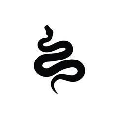 Snake silhouette vector on white background
