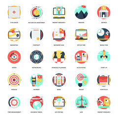 
Ecommerce, Banking, Business and Finance Vector Icons in Flat Concept Design
