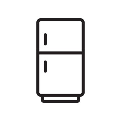 Refrigerator icon vector illustration. Line style design.