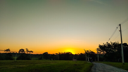 sunset in the countryside