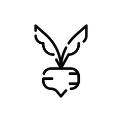 Radish, Beetroot, Vegetables, Farm Icon Logo Vector Isolated. Autumn Icon Set. Editable Stroke and Pixel Perfect.