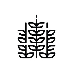 Wheat, Paddy Icon Logo Vector Isolated. Autumn Icon Set. Editable Stroke and Pixel Perfect.