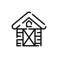 Barn, Farm Icon Logo Vector Isolated. Autumn Icon Set. Editable Stroke and Pixel Perfect.