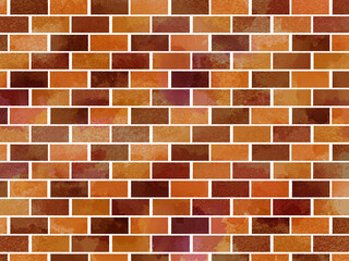 Red random brick background illustration